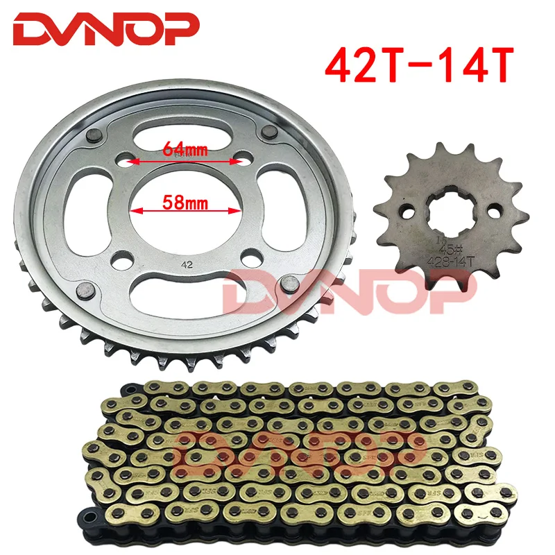 Motorcycle Gear Ratio - Motosiklet ön arka dişli zincir 428H