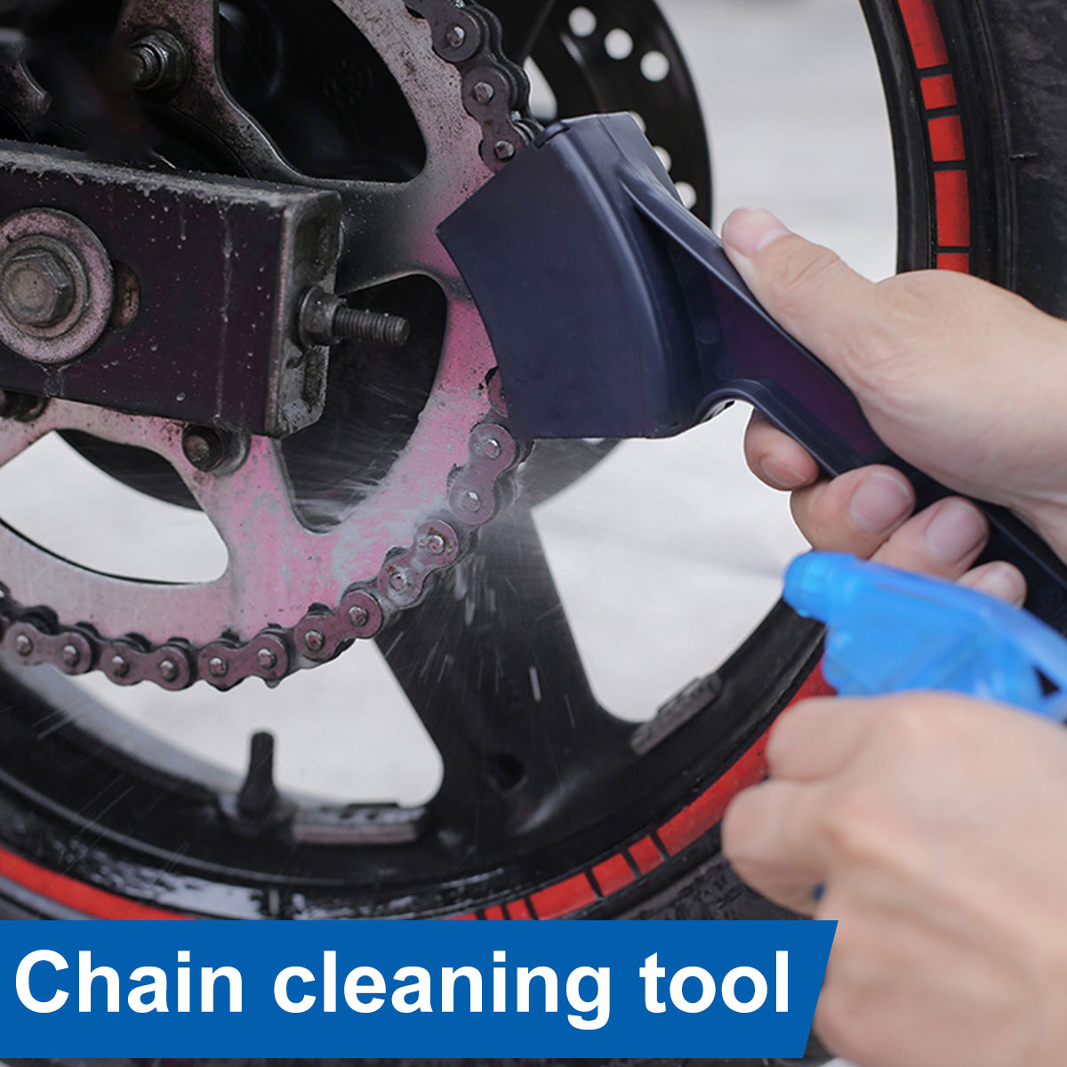 Motorcycle Gear Up - Motosiklet Bisiklet Zinciri Temizleyici Çift Kafaları
