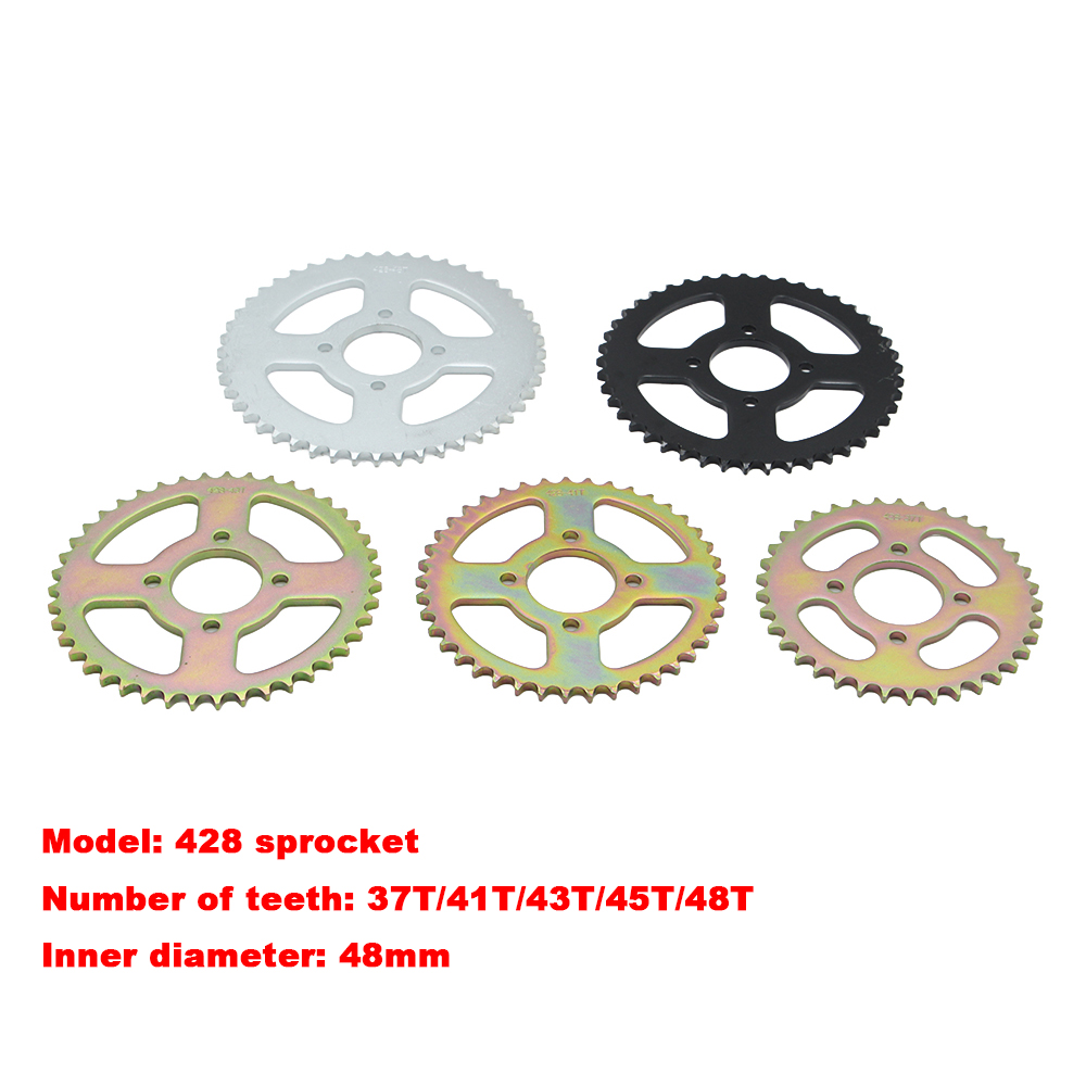Motorcycle Gear Ratio - 428 Dişli 37T/41T/43T/45T/48T 48mm Arka Dişli