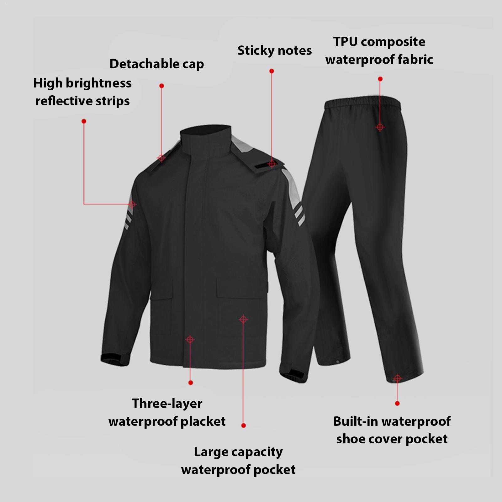 Erkekler için su geçirmez yağm - Motorcycle Rain Suit incelemesi ve fiyatı